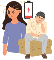 Endlich Schlaf für Ihr Baby - Eltern verzweifelt, akku leer Comic